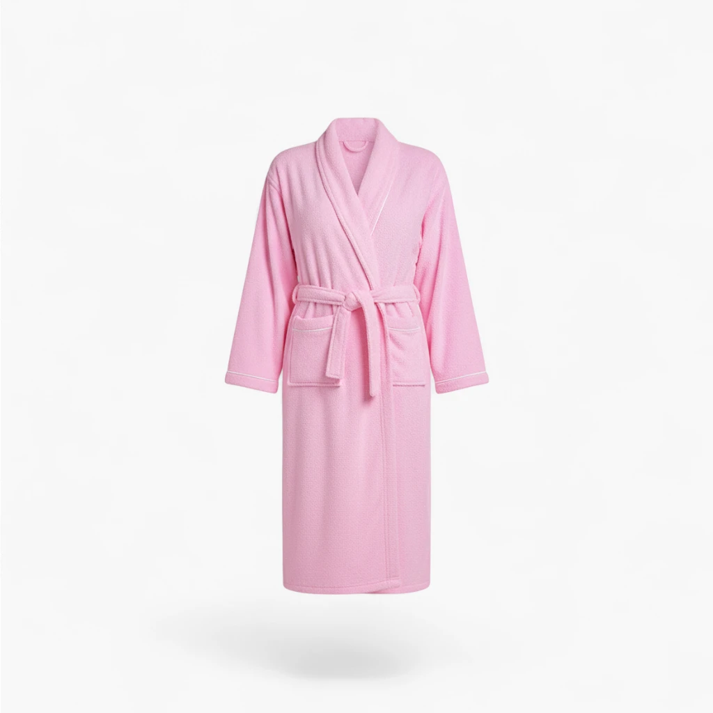 Peignoir Court Femme Éponge