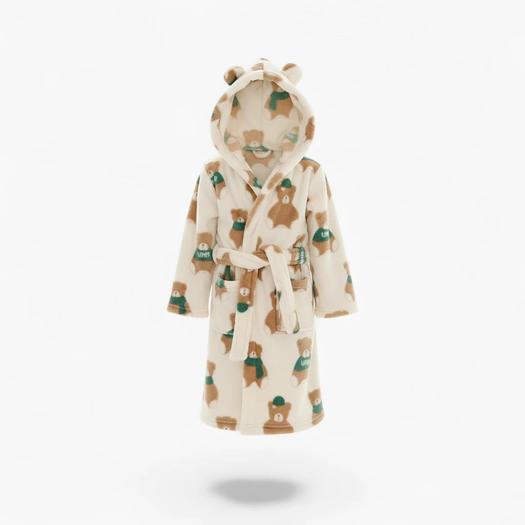 Peignoir Polaire Enfant Ourson