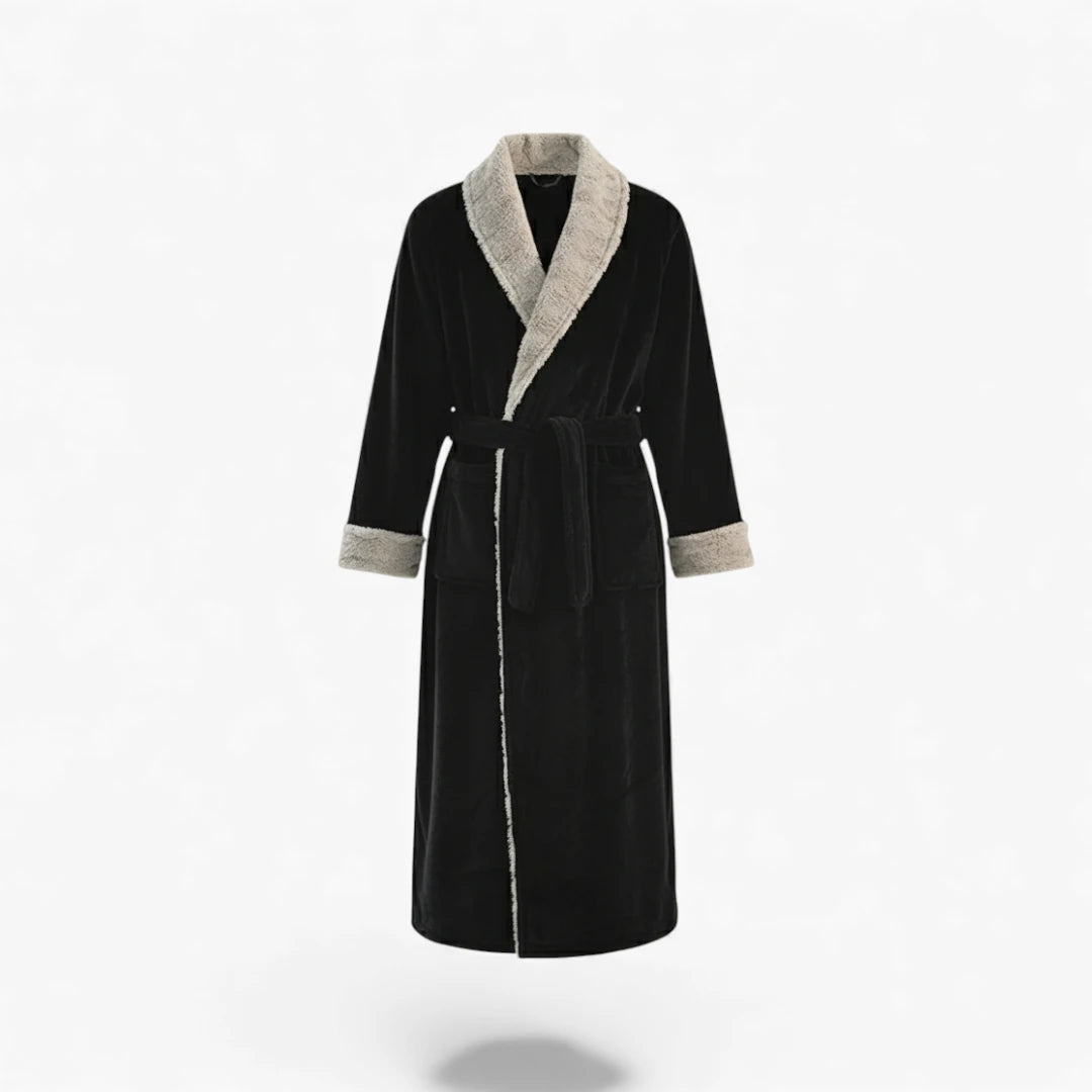 Peignoir Homme – Hiver Noir Épais