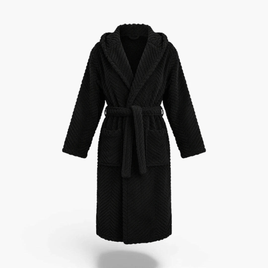 Peignoir Femme – Hiver Épais Noir