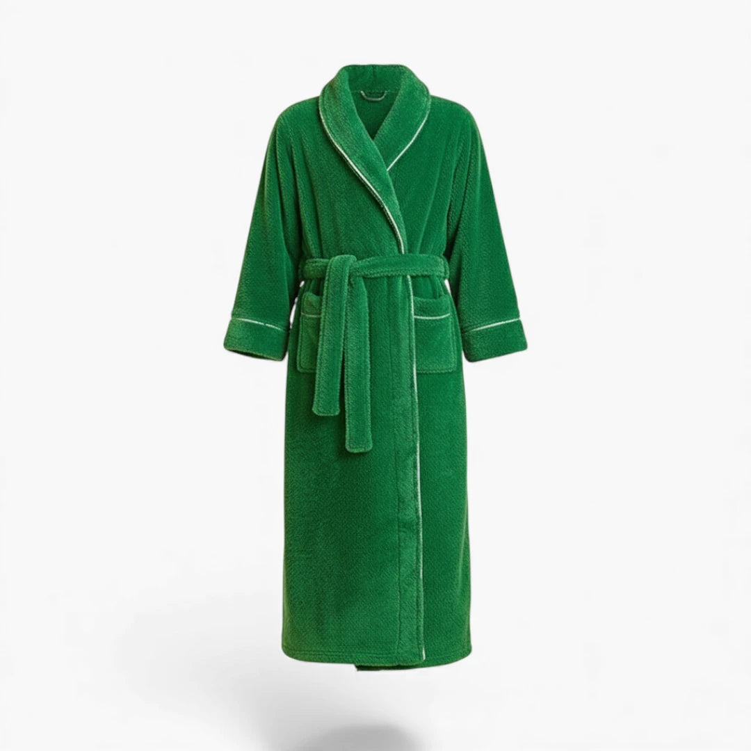 Peignoir Homme - Long Vert Épais