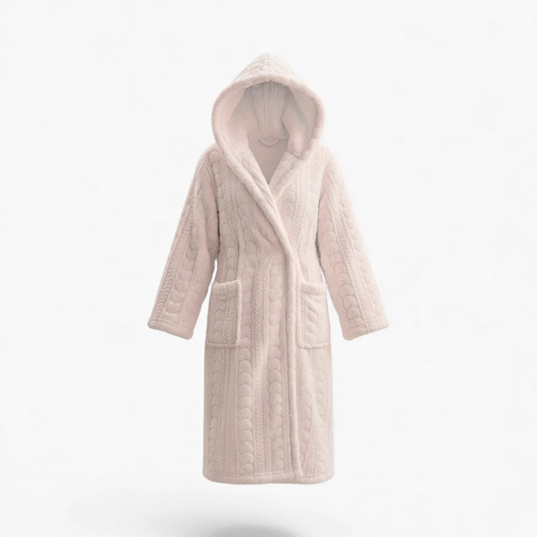 Peignoir Femme – Hiver Épais Rose Poudré
