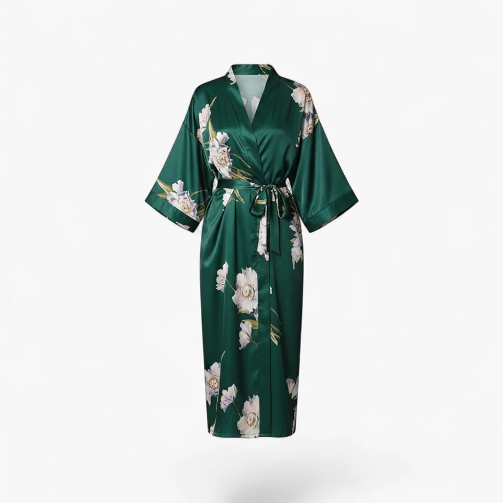 Peignoir Satin Vert