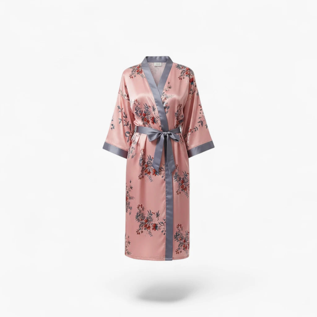 Peignoir Satin Rose