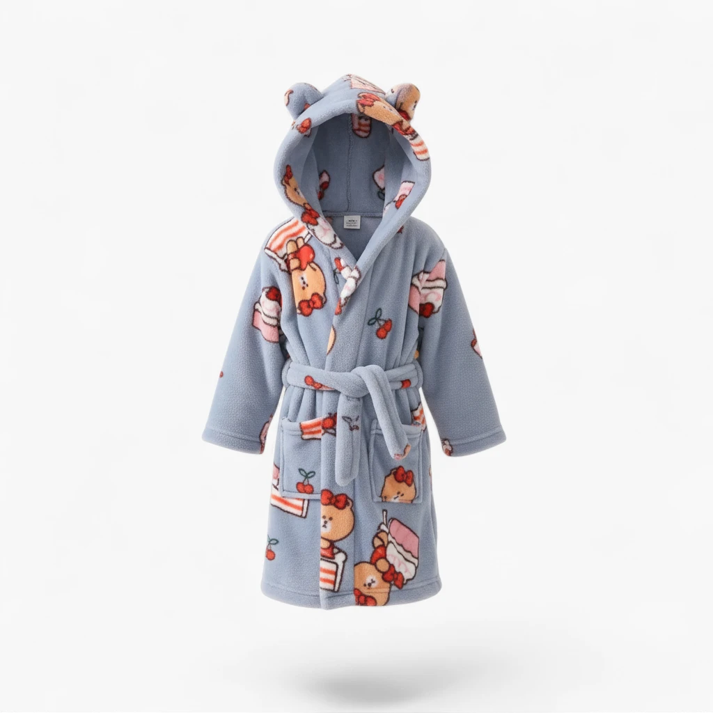 Peignoir Polaire Enfant Ours
