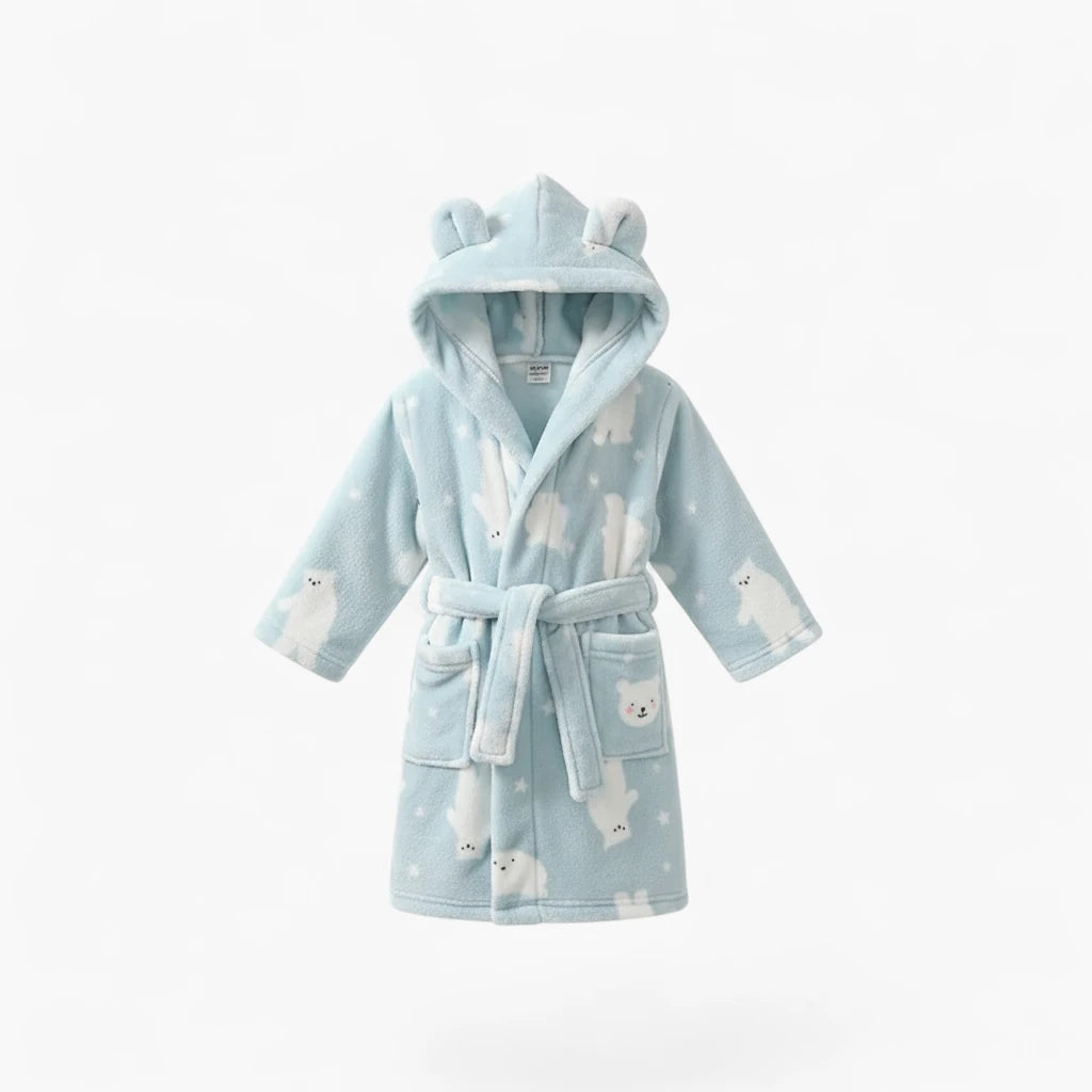 Peignoir Enfant Ours Blanc