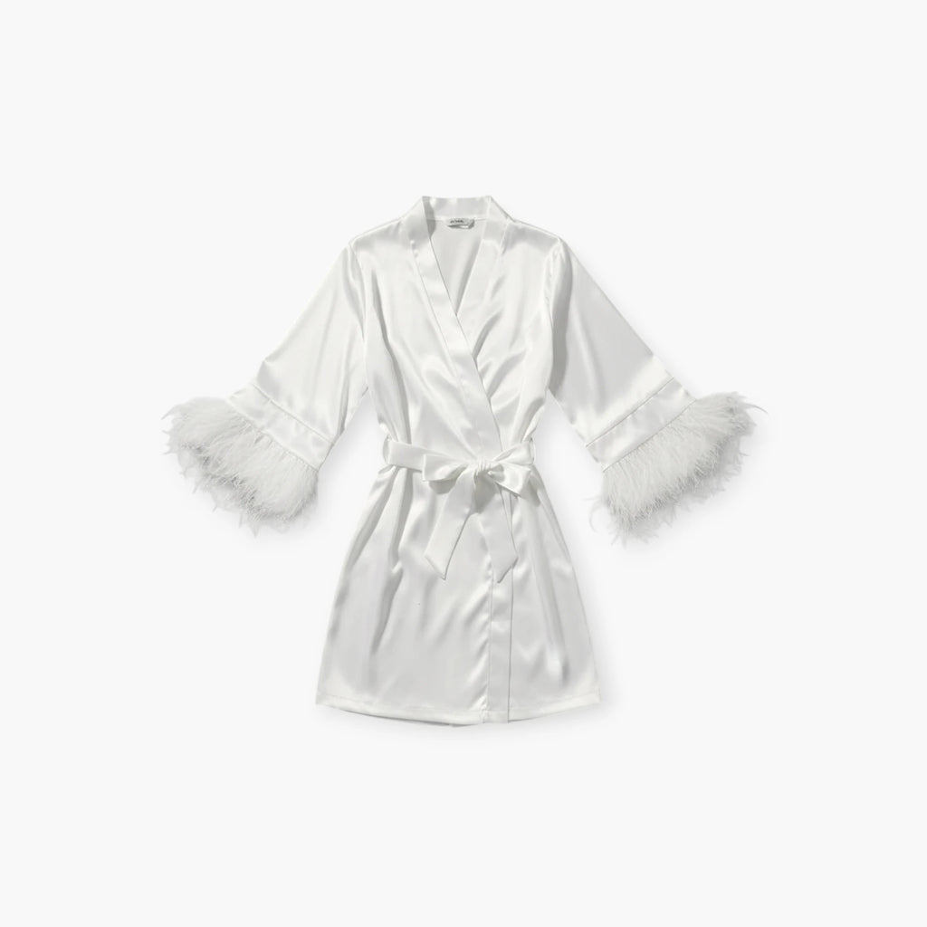 Peignoir Satin Fourrure