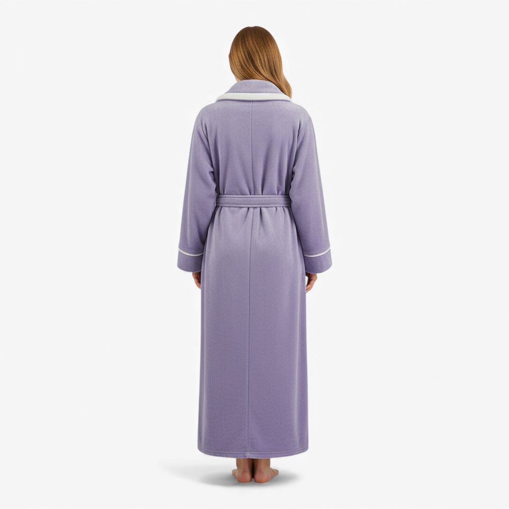 Peignoir Femme Violet - Long  en Flanelle