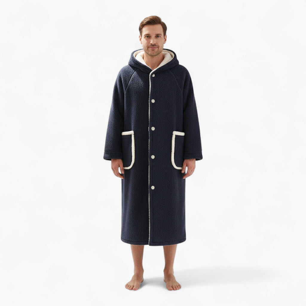 Peignoir De Bain Homme Bleu Marine