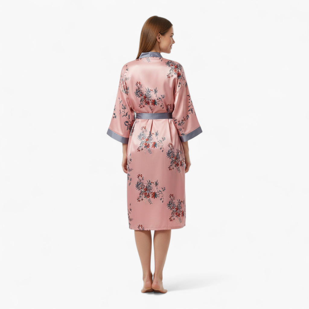 Peignoir Satin Rose