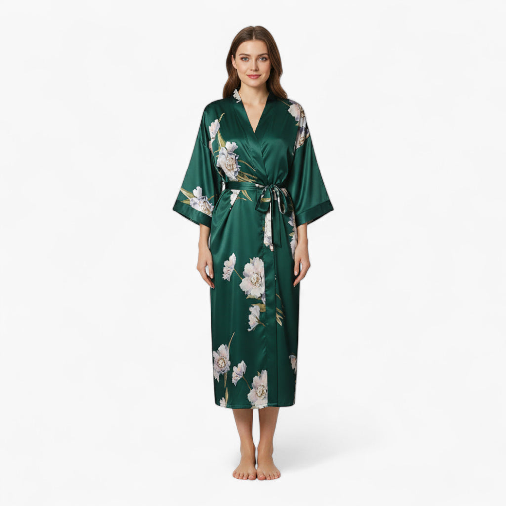Peignoir Satin Vert