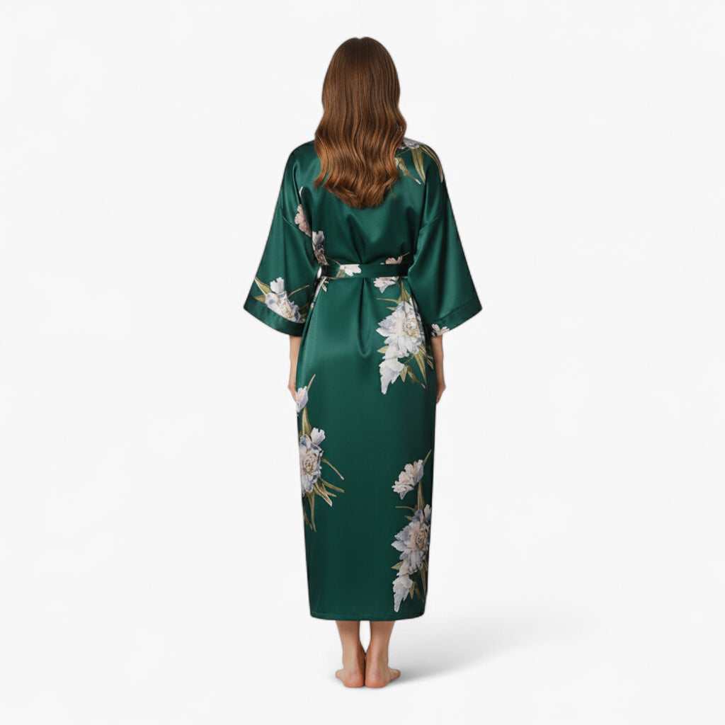 Peignoir Satin Vert