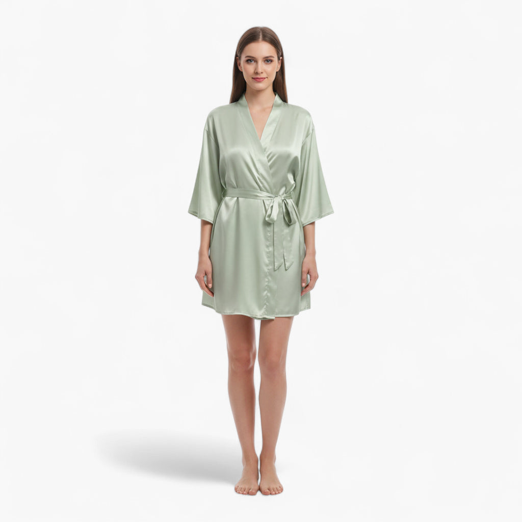 Peignoir Court Satin femme