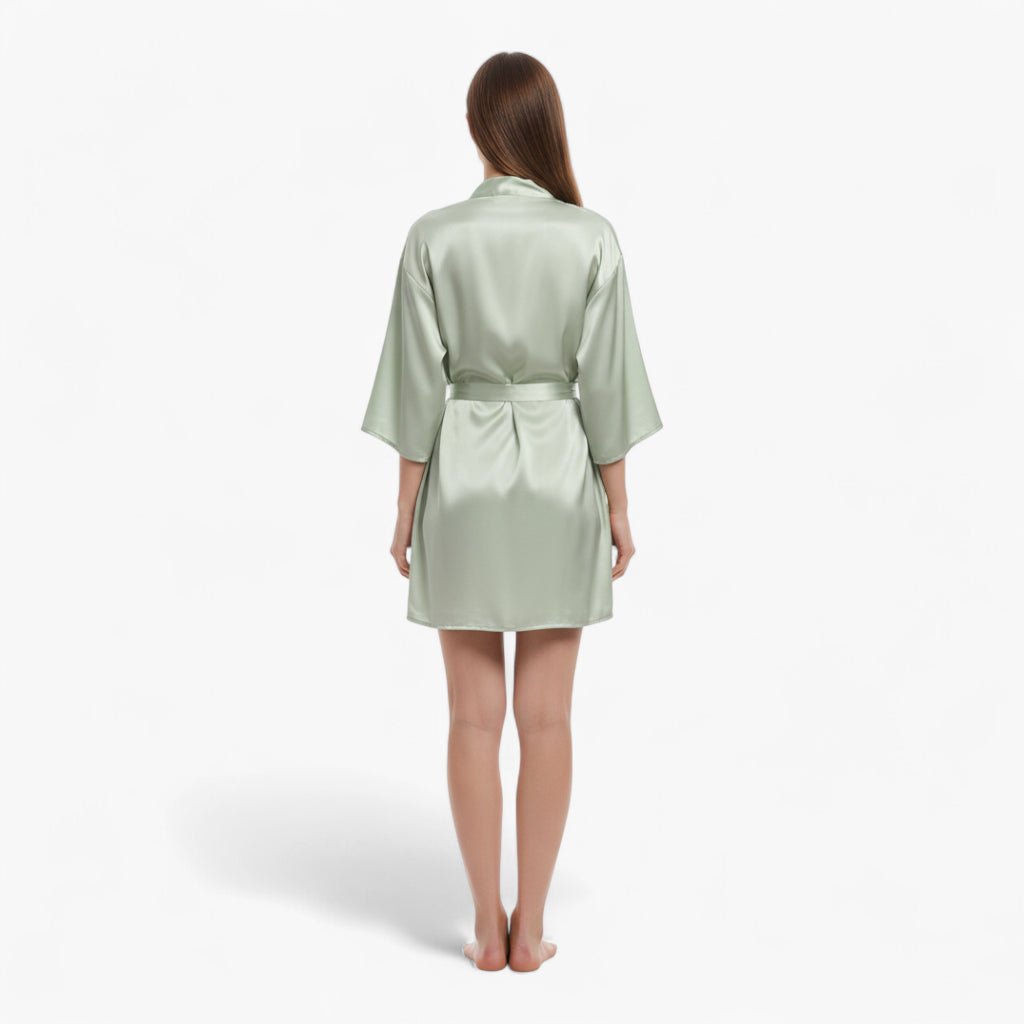 Peignoir Court Satin femme