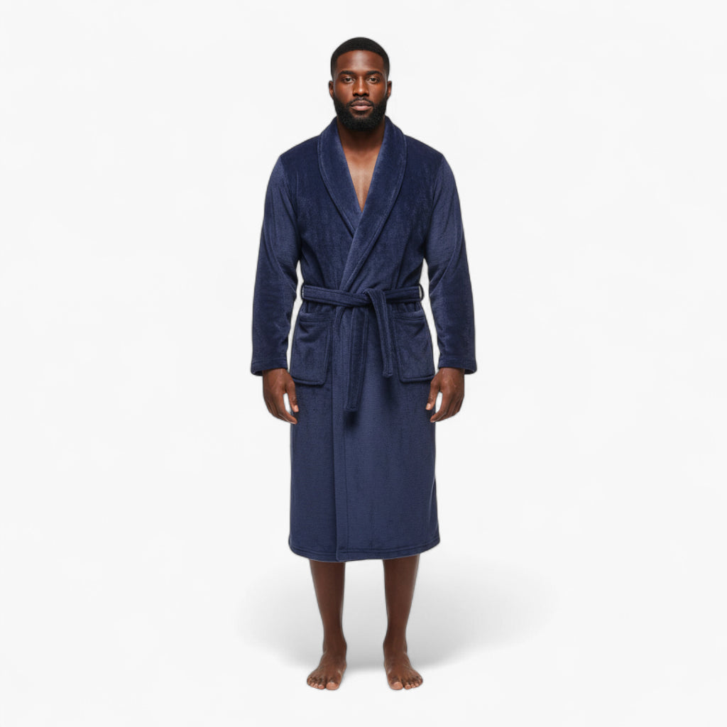 Peignoir de bain polaire homme – Bleu