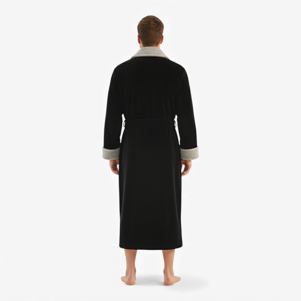 Peignoir Homme – Hiver Noir Épais