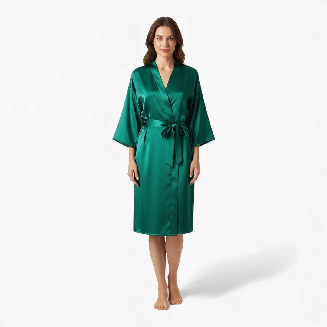 Peignoir Femme – En Satin Vert