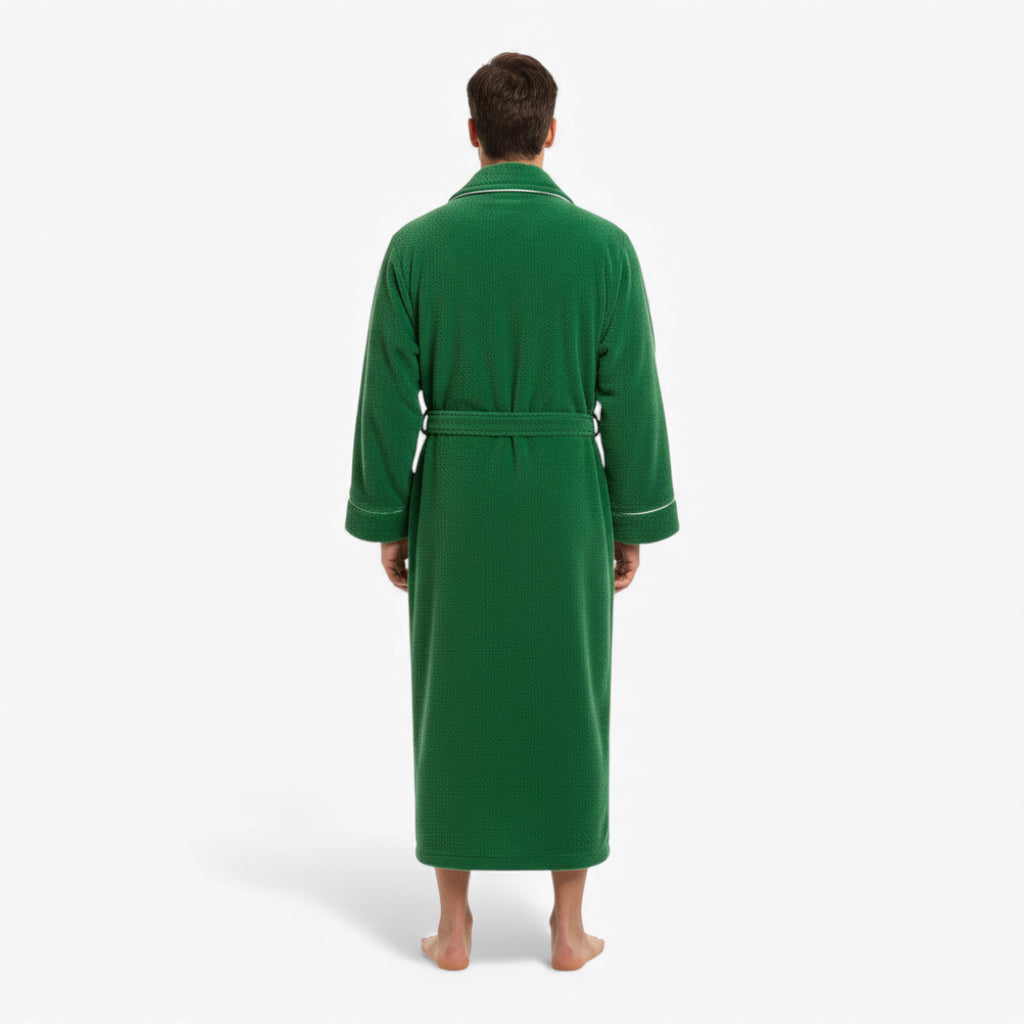 Peignoir Homme - Long Vert Épais