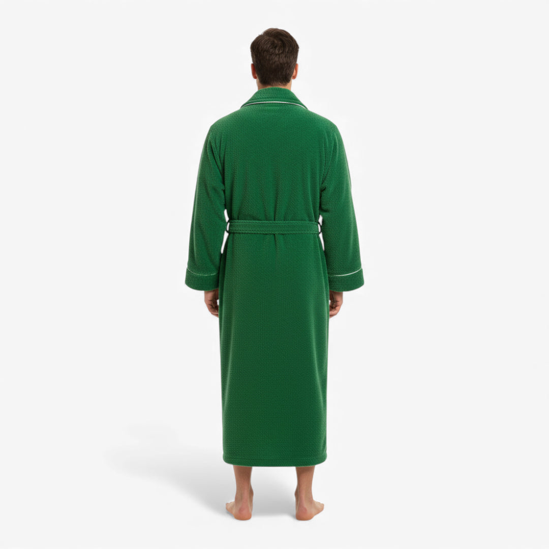 Peignoir Homme - Long Vert Épais