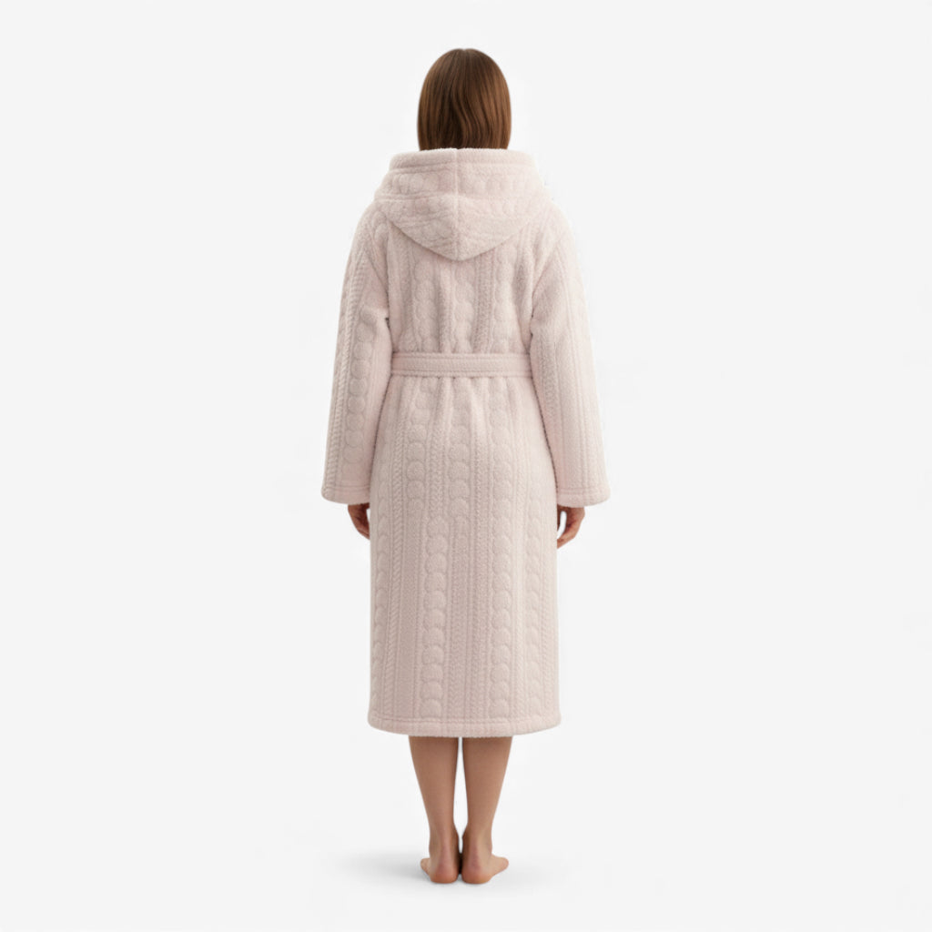 Peignoir Femme – Hiver Épais Rose Poudré