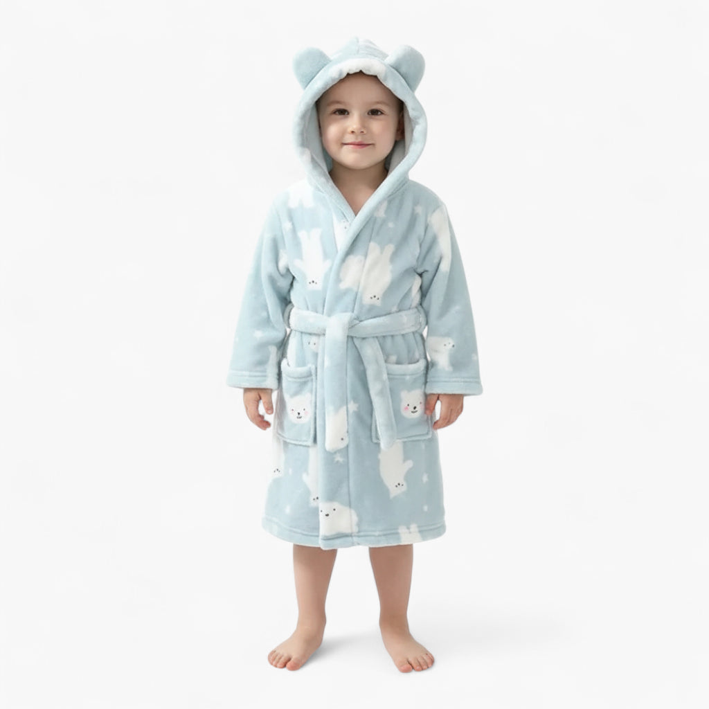 Peignoir Enfant Ours Blanc