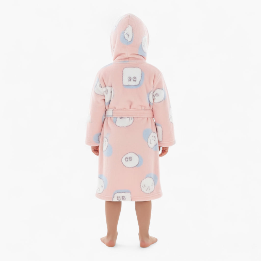 Peignoir Polaire Enfant Rose