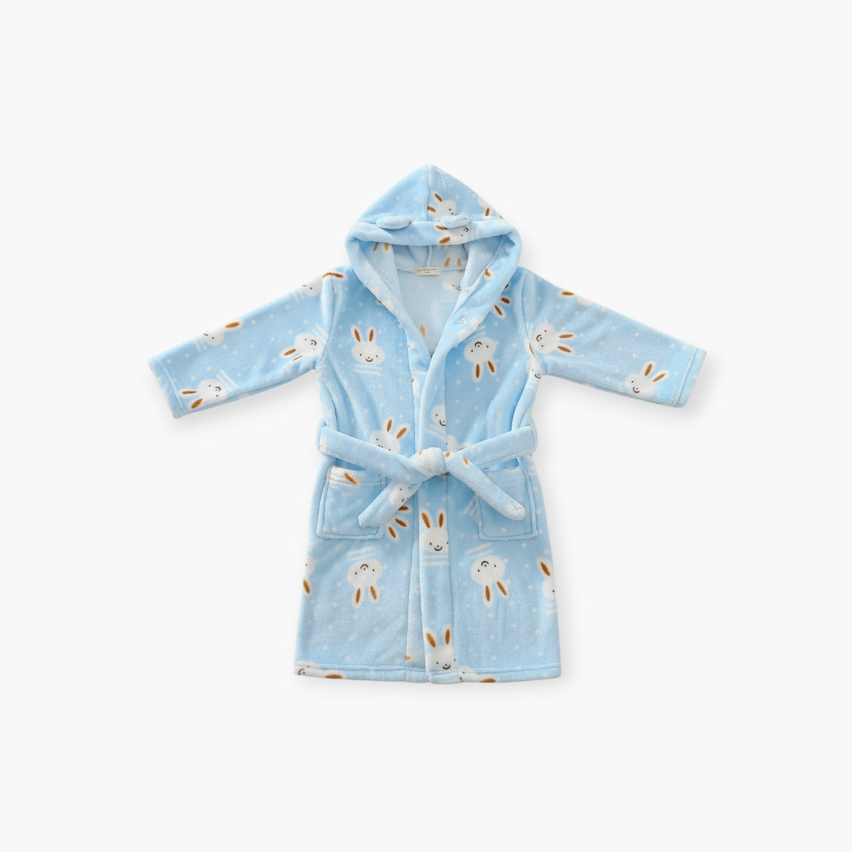 Peignoir Polaire Enfant Lapin Bleu