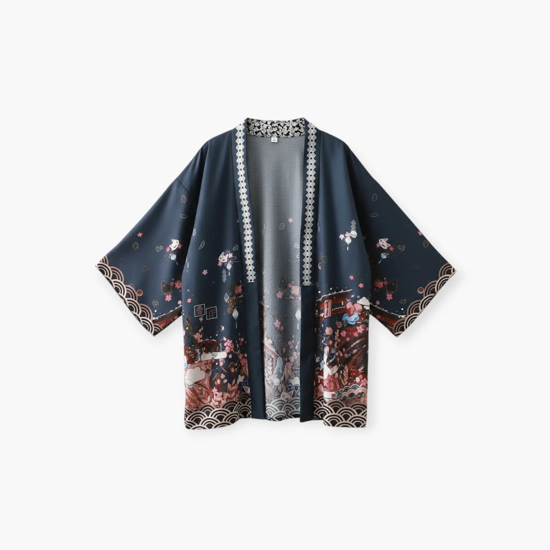 Kimono japonais en polyester
