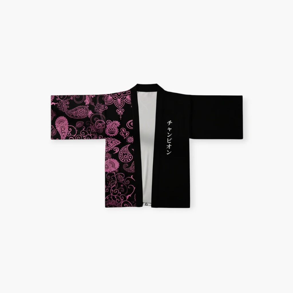 Kimono noir et rose