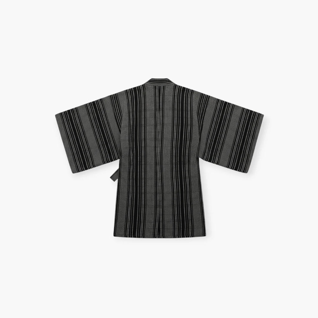 Kimono noir rayé