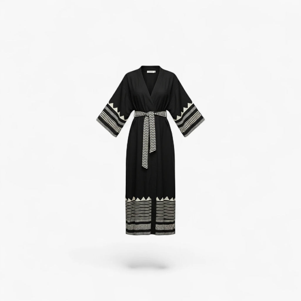 Kimono plage long noir