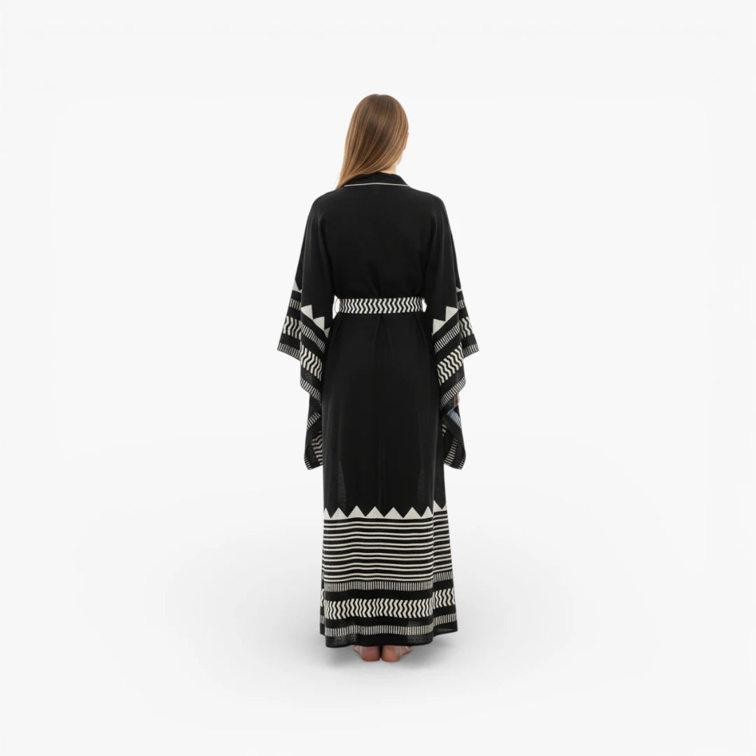 Kimono plage long noir