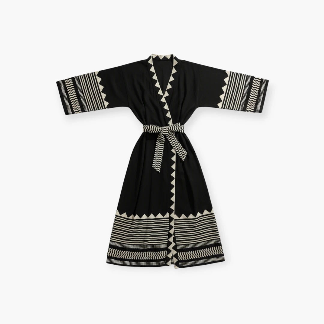 Kimono plage long noir