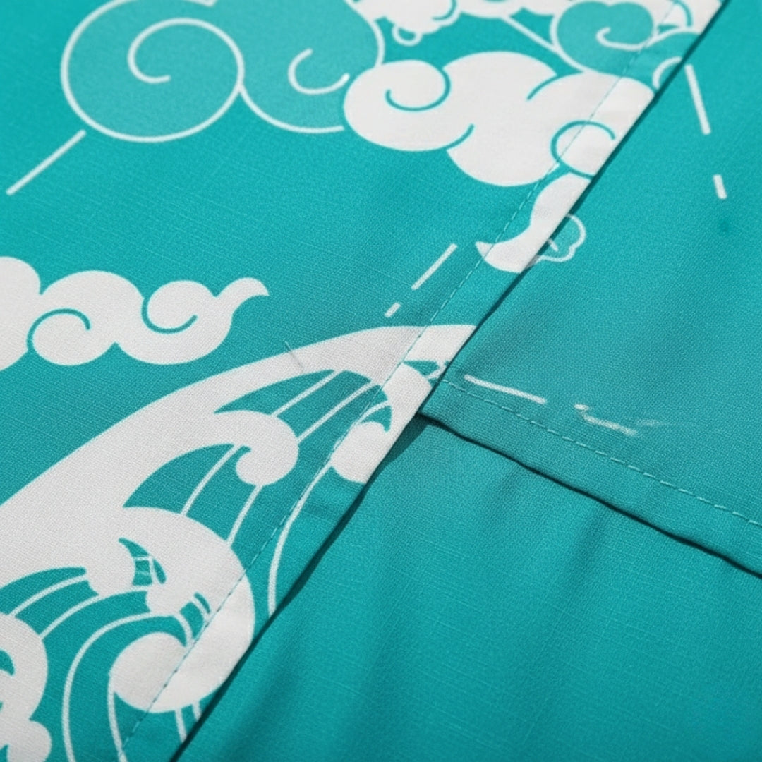 Kimono bleu turquoise