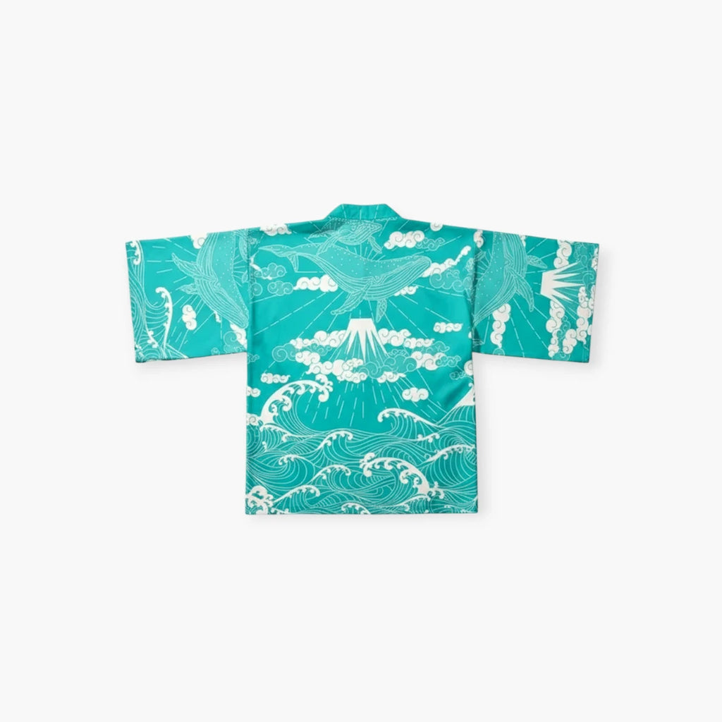 Kimono bleu turquoise