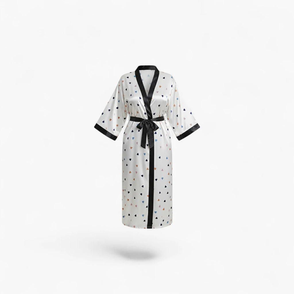 Kimono en satin pour femme