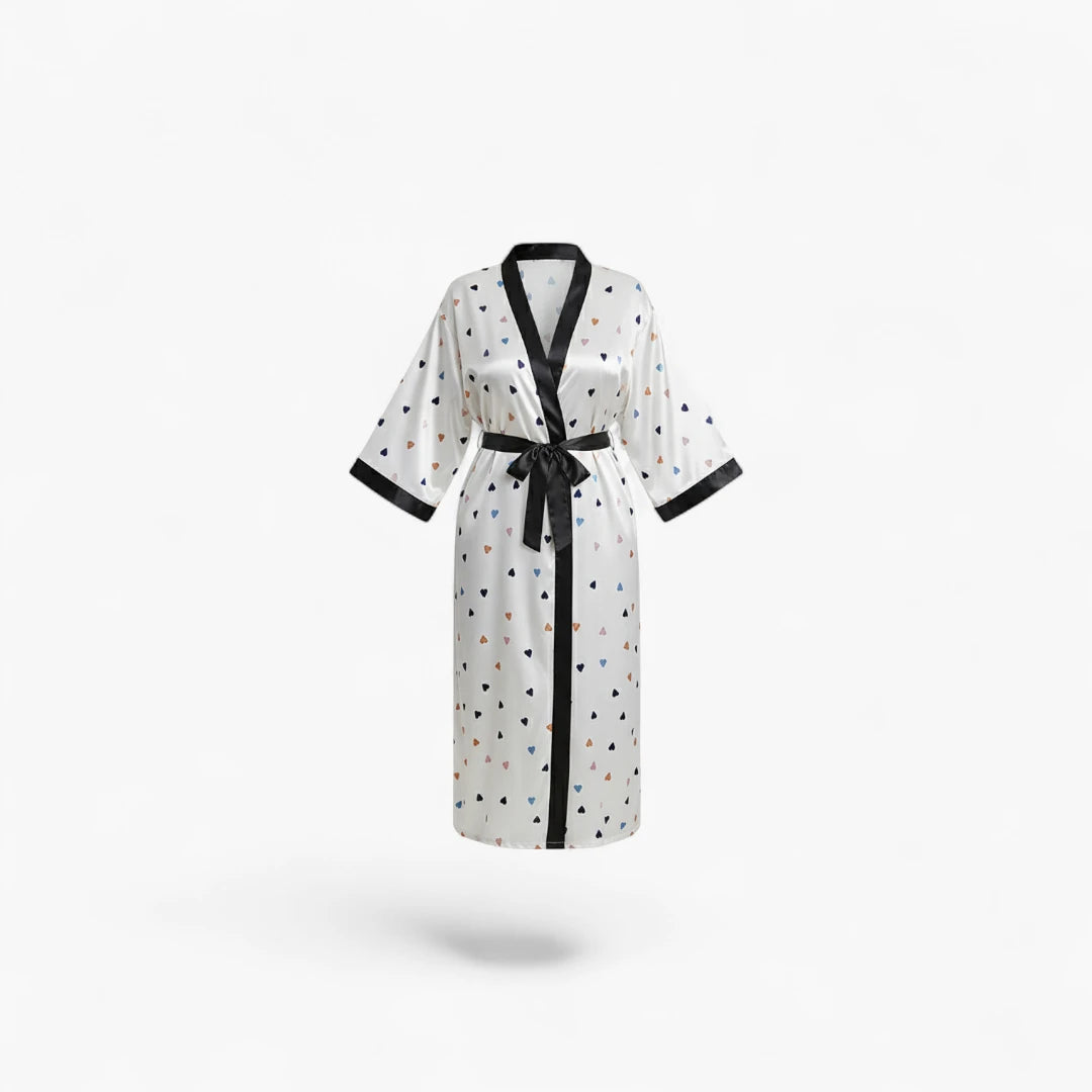 Kimono en satin pour femme