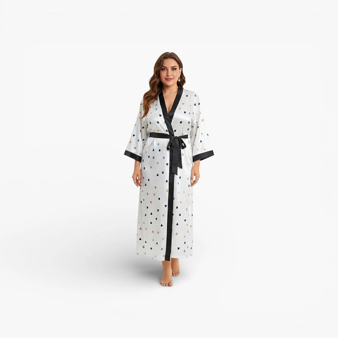 Kimono en satin pour femme