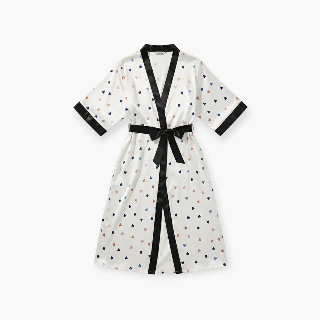 Kimono en satin pour femme