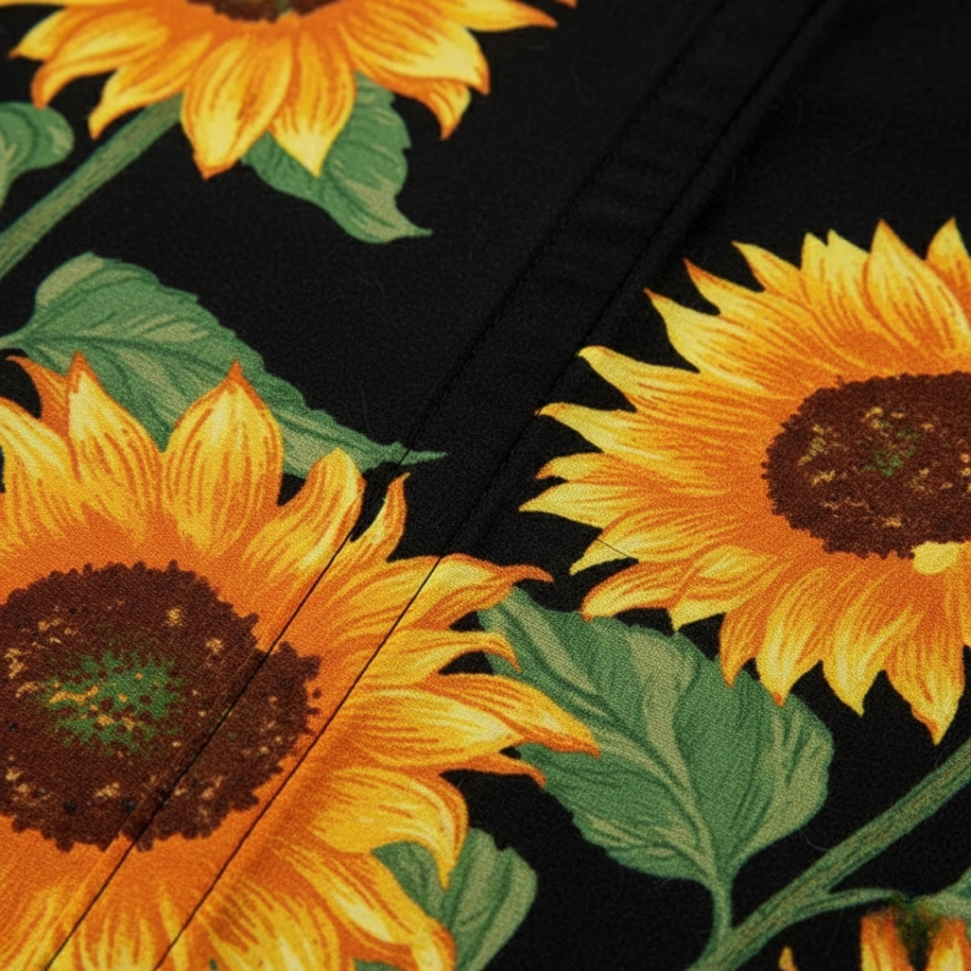 Kimono fleuri jaune