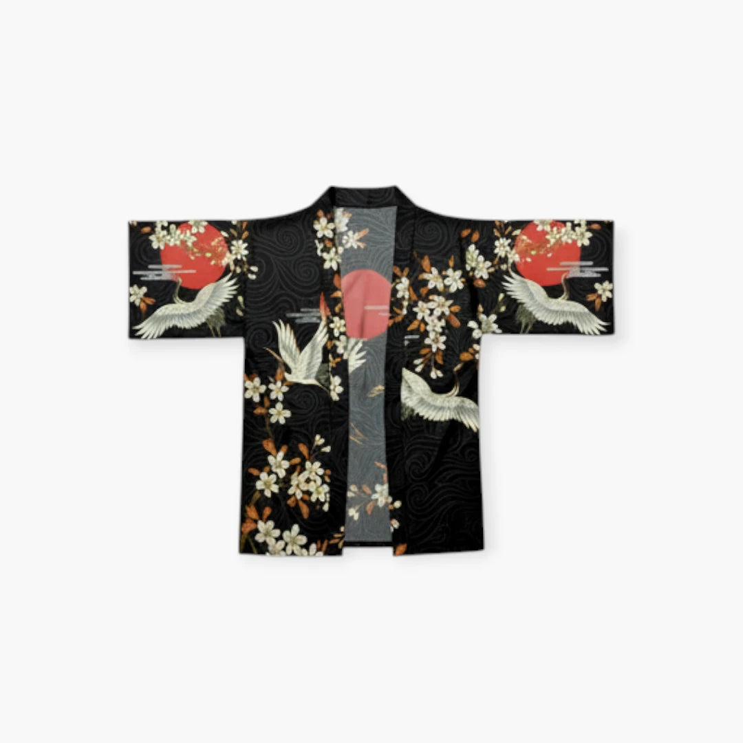 Kimono japonais grue