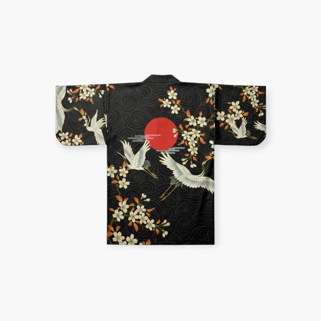 Kimono japonais grue