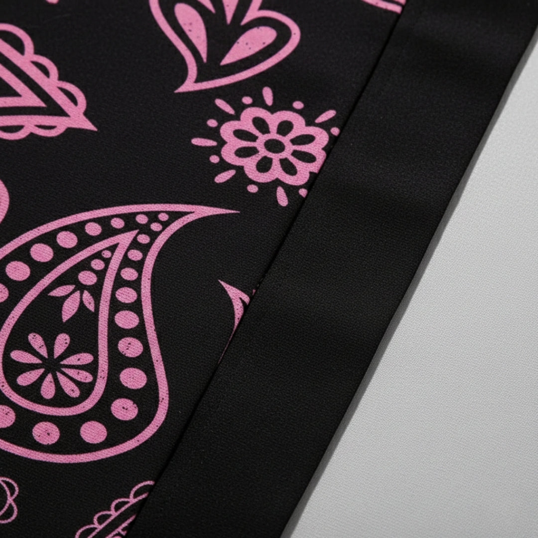 Kimono noir et rose