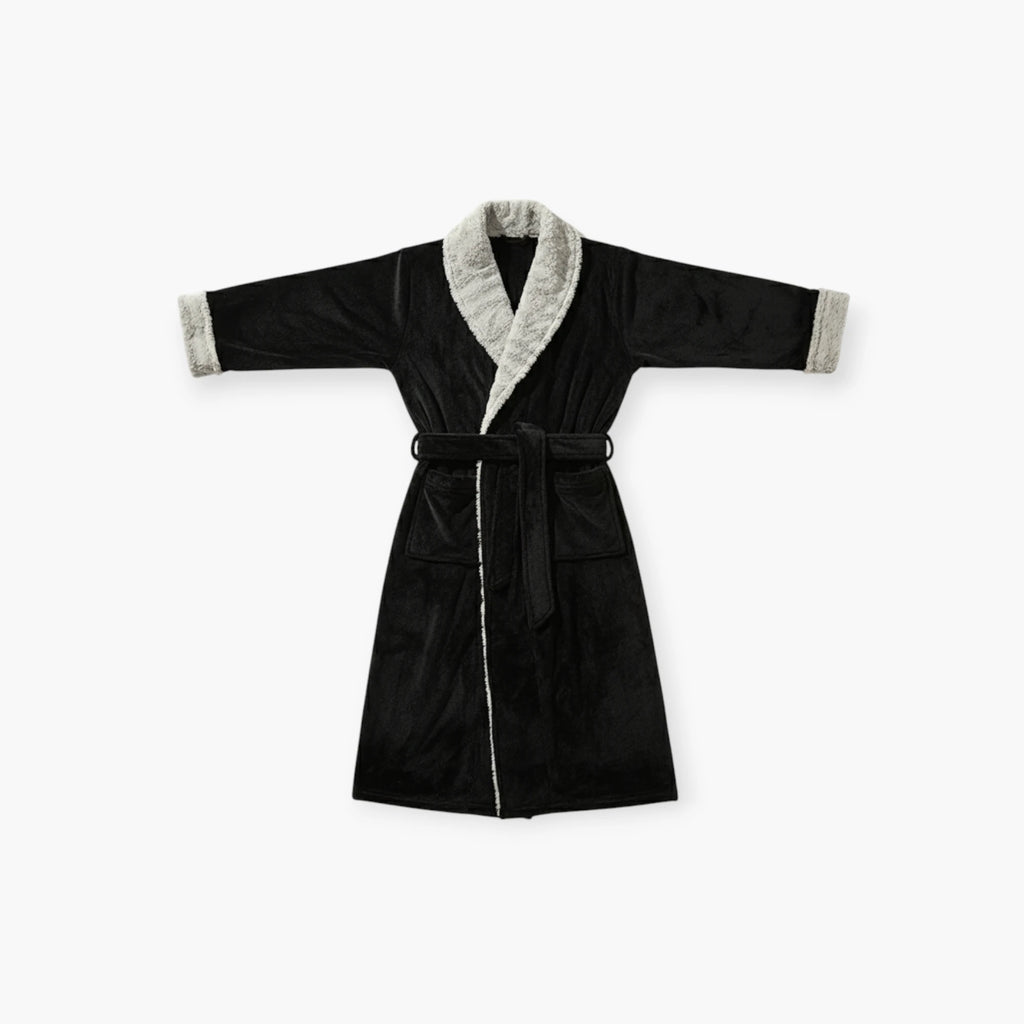Peignoir Homme – Hiver Noir Épais