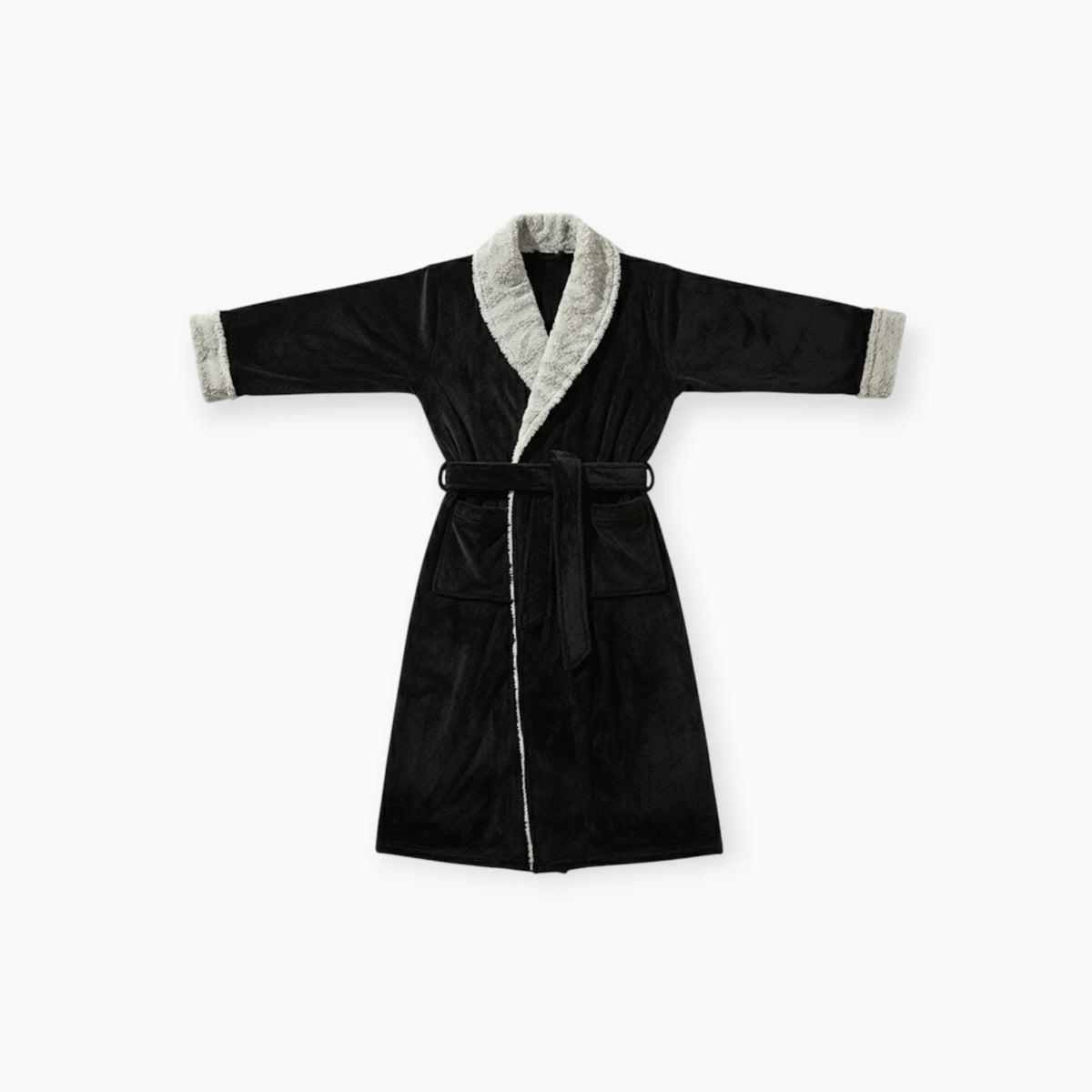 Peignoir Homme – Hiver Noir Épais