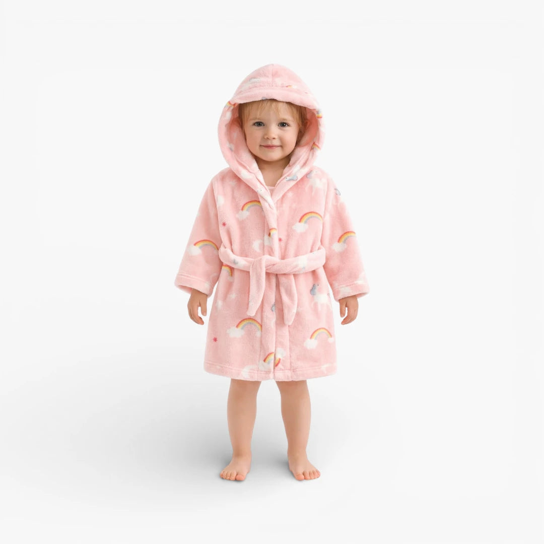 Peignoir Enfant Arc en Ciel Tissu Polaire