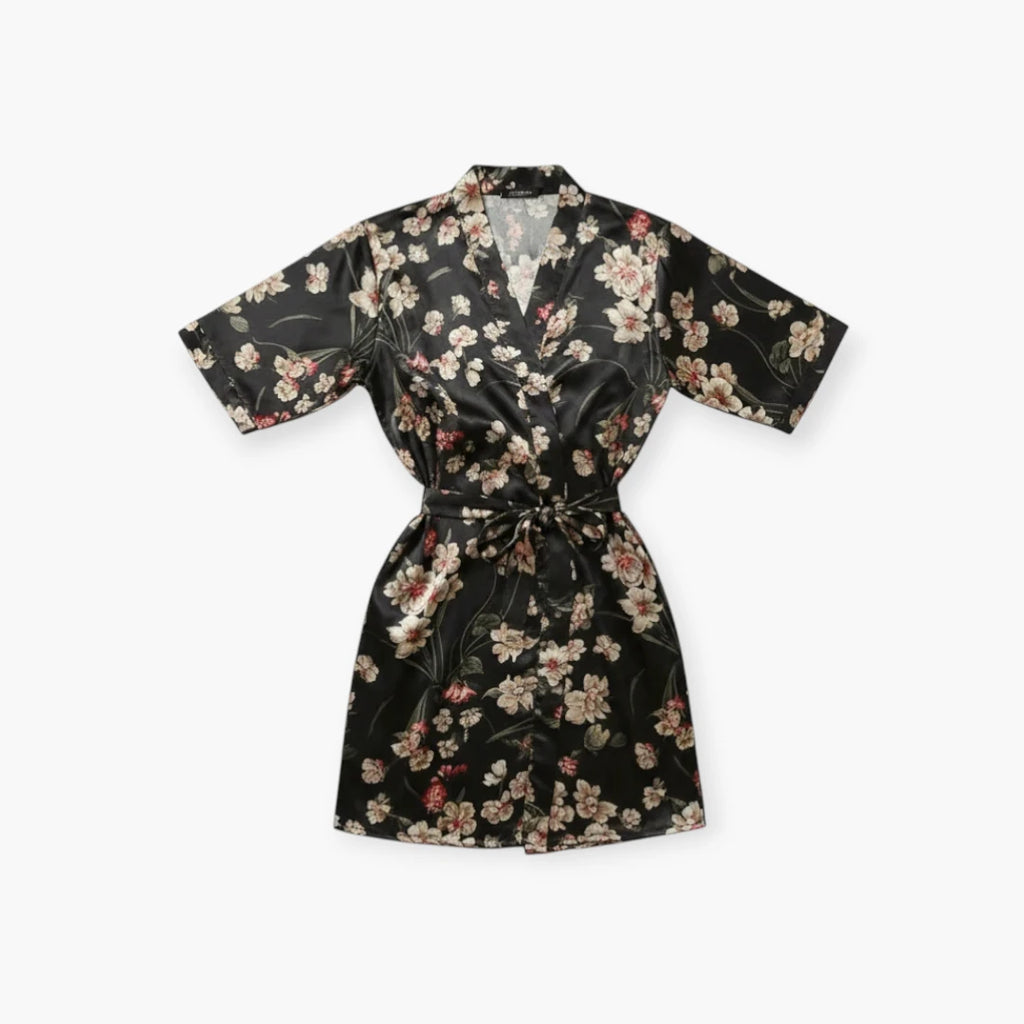 Peignoir Femme Noir Satin