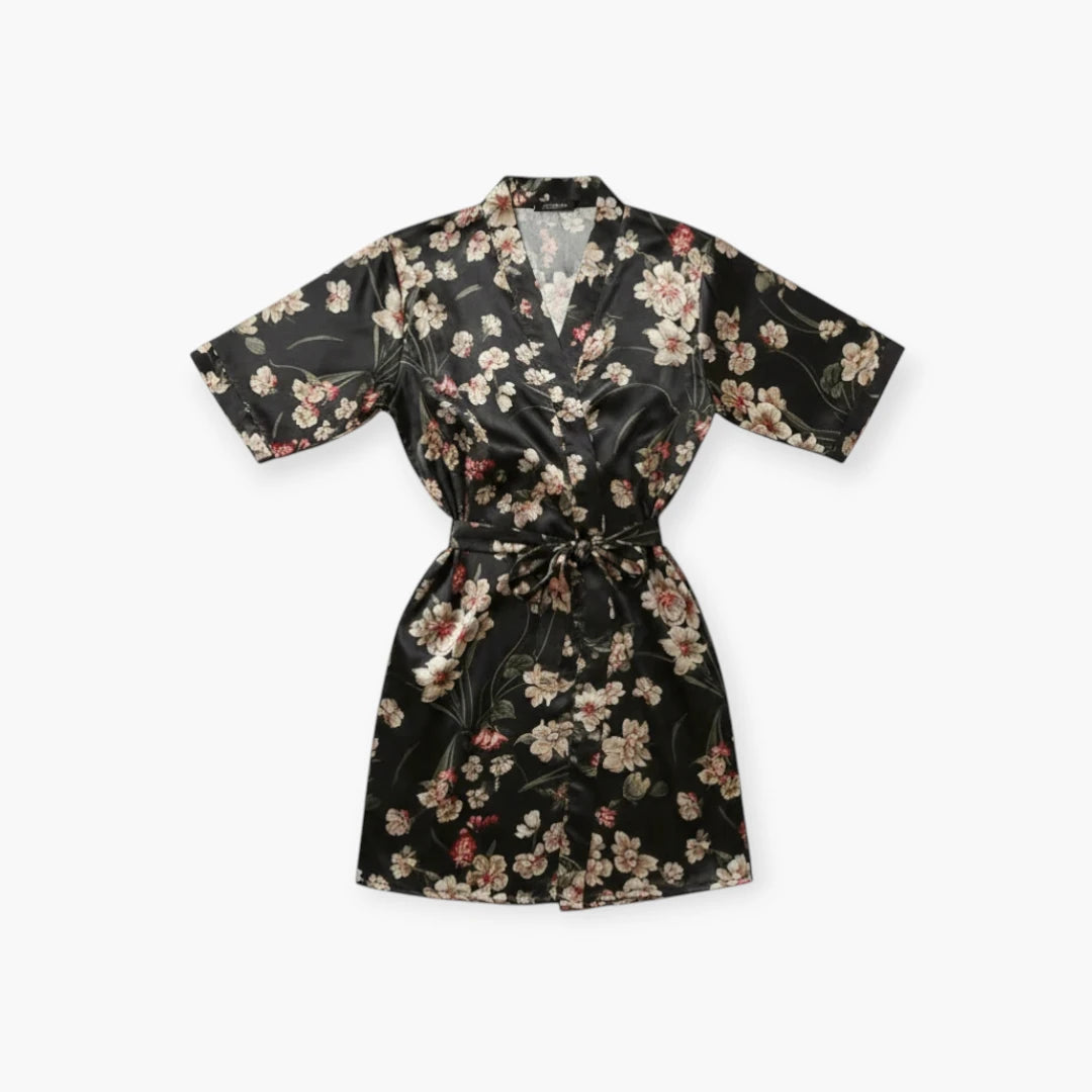 Peignoir Femme Noir Satin