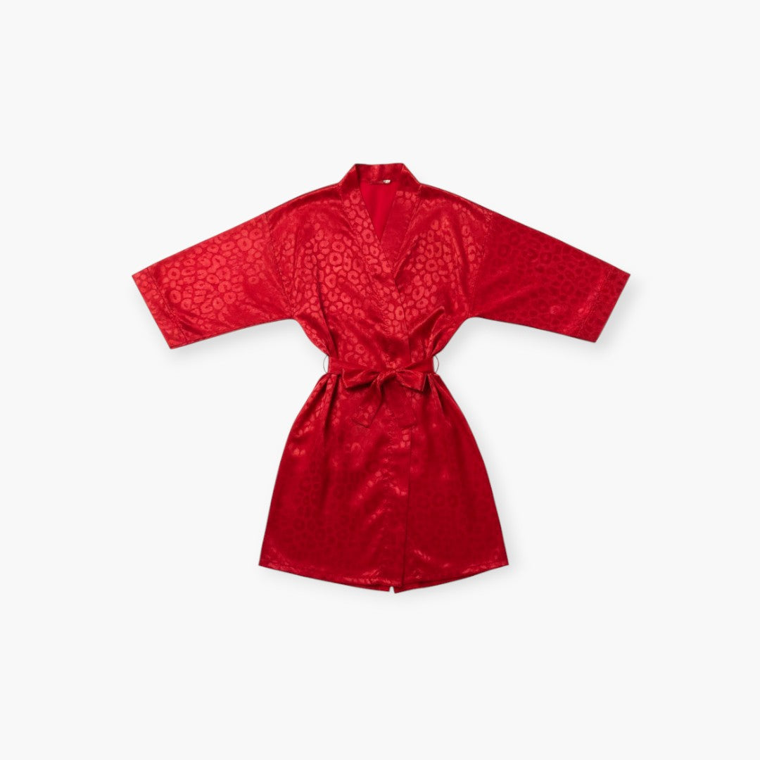 Peignoir Noir Adulte Femme en Polyester