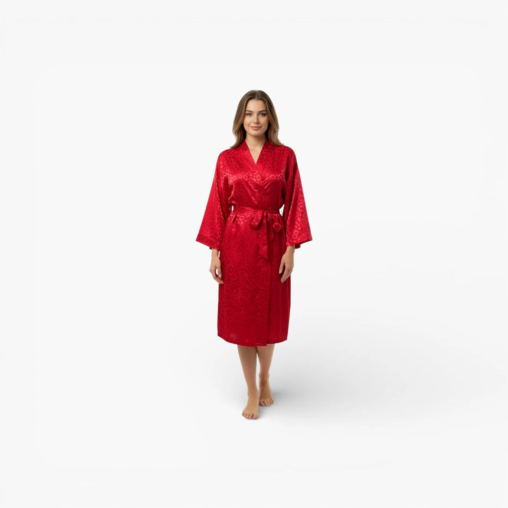 Peignoir Noir Adulte Femme en Polyester